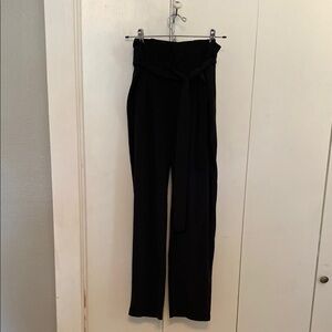 Athleta Black Tie-Waist Trousers